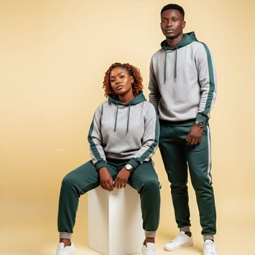 Krump Ug Vee Couple pack Tracksuits( light grey-Pine green)