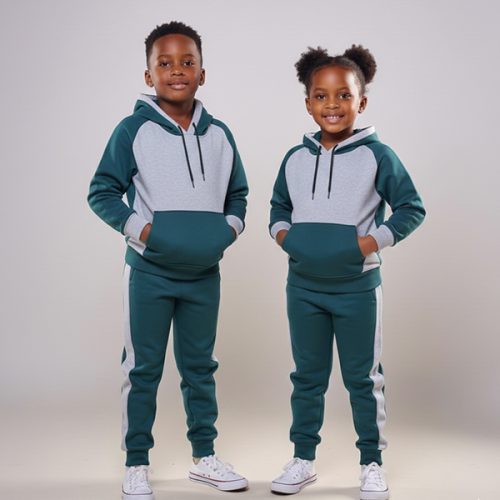 Krump Ug Bangi Kids 2 pack Tracksuits(pine green-grey)