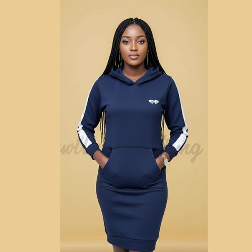 Krump Ug Hoodie Dress(Navy blue)