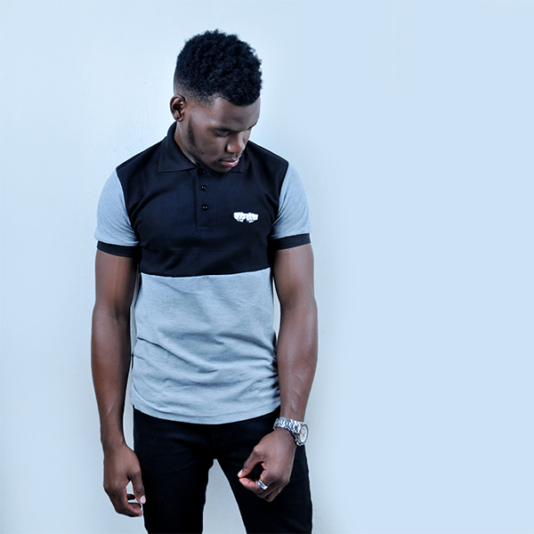 Krump Ug Men's Torquaise Polo T-shirt(Grey,Black)