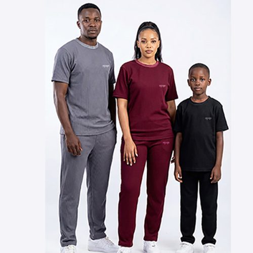 Krump Ug Nayali  Family Ribbed T-shirt/ pants 3pack(grey, maroon, black)