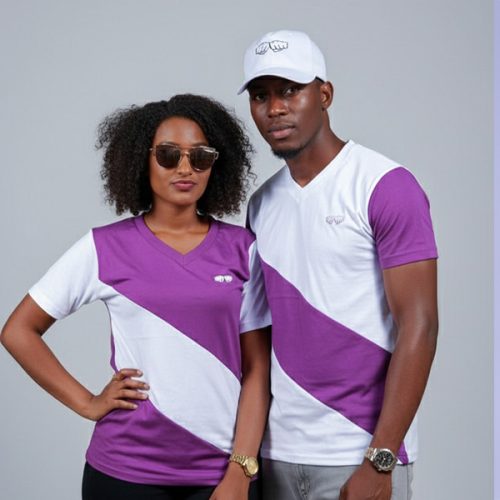 Krump Ug wave V-neck couple T-shirts