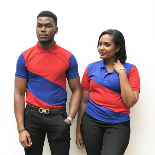 Krump Ug Wave Polo T-shirts( Red/blue)