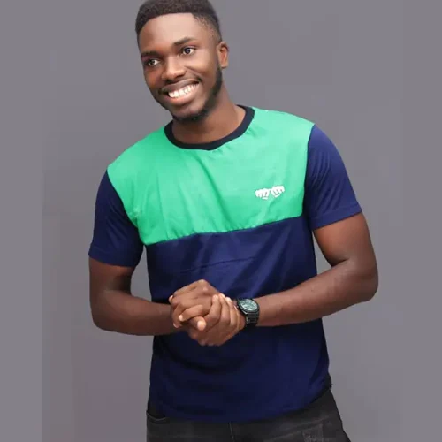 Krump Ug Men's Torquaise T-shirt(Navyblue/green)