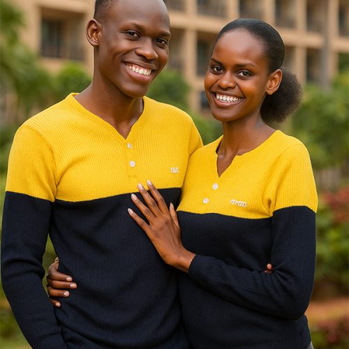Krump Ug F1 couple sweaters(Yellow/Navy blue)