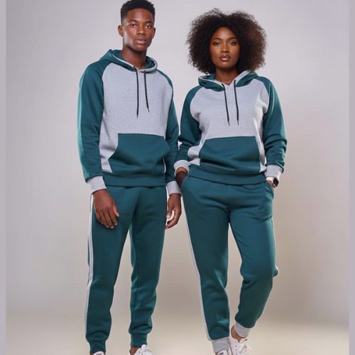 Krump Ug Bangi Couple Tracksuits(pine green-grey)