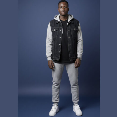 Krump Ug Denim Hoodie jacket- Match sweatpants
