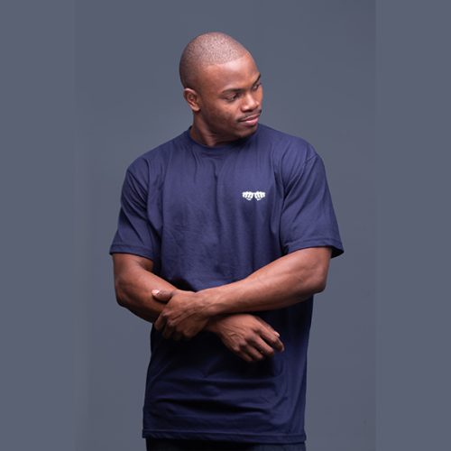 Krump Ug Round neck Cotton short sleeve T-shirt(Navy Blue)