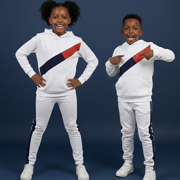 Krump Ug wenzi Kids 2 pack unisex Tracksuit(white)
