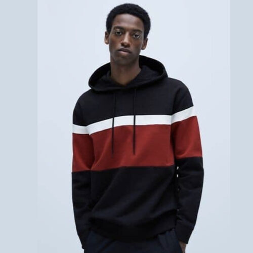 Krump Ug Colour block Hoodie(Black)