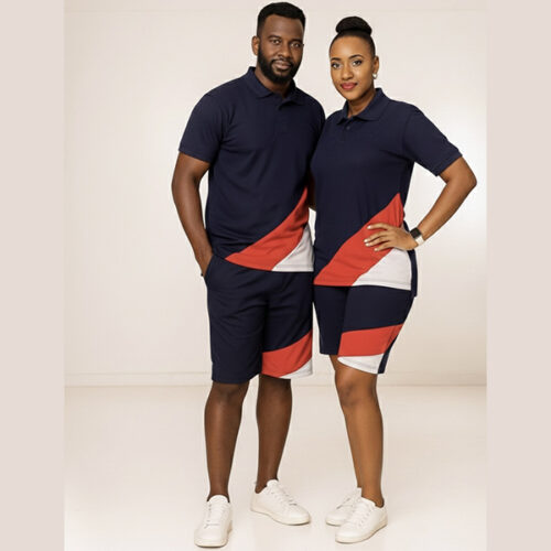 Krump Ug unisex Couple pack witz T-shirt & shorts(Navy blue)