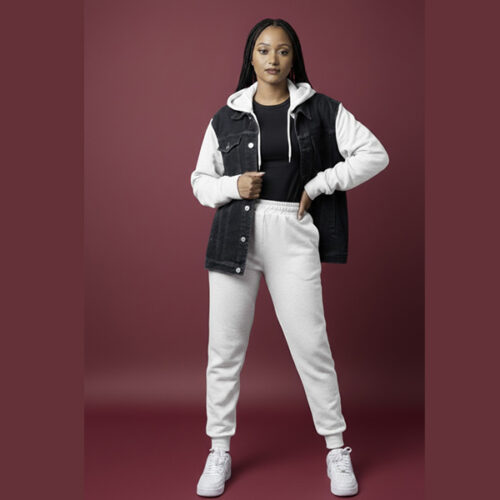 Krump Ug Denim Hoodie jacket- Match sweatpants