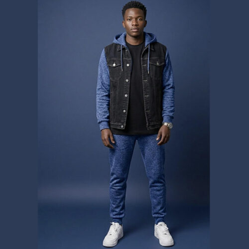 Krump Ug Denim Hoodie jacket- Match sweatpants
